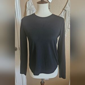 Lululemon Black Long Sleeve Running Top No Size Tags 4/6 Small/Medium??